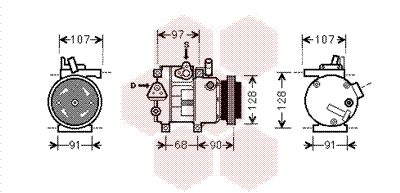 VAN WEZEL Kompressori, ilmastointilaite 8200K215